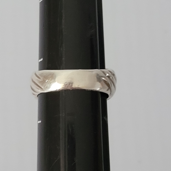 David Yurman Two-Tone Cable Onyx Ring 7.25 - Picture 8 of 12